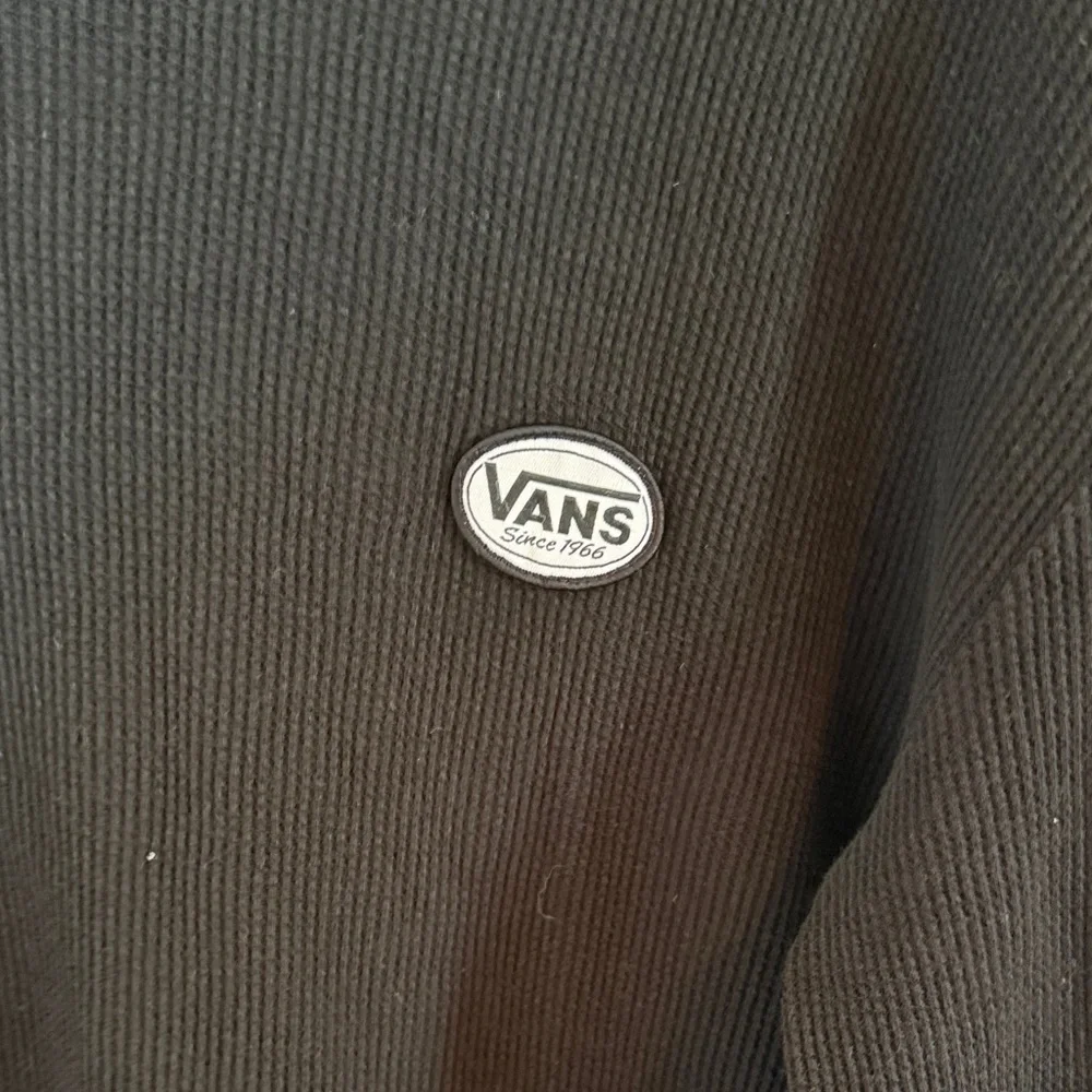 Vans Black Ribbed Long Sleeve Shirt With Hood Size Small